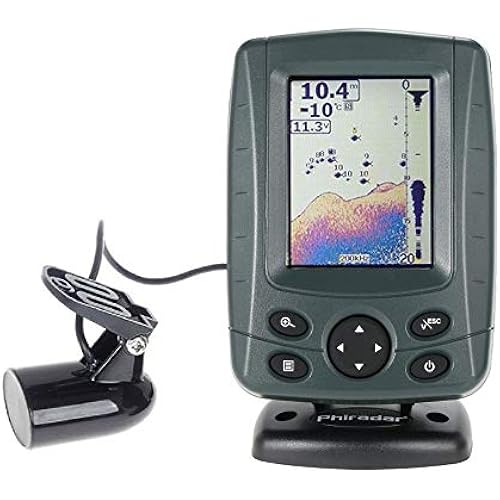 JOYWEE FF688C 3.5" Phiradar Color LCD Boat Fish Finder 200KHz/83KHz Dual Sonar Frequency 80M 240ft Detection Muti-language Auto zoom