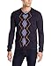 Haggar Men's Center Front Single Argyle V-Neck Sweater