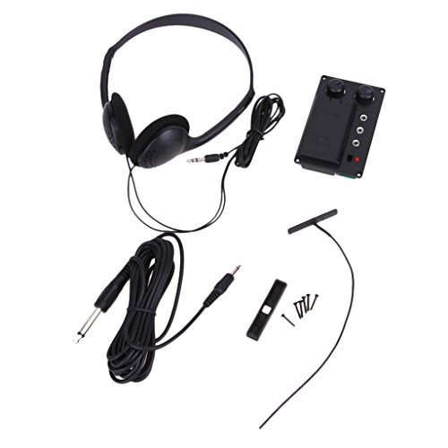 Set Violin Eq Piezo Pickup Preamp W/Headphone Plug For Electric Violin Instrumnent Accs #TOP27