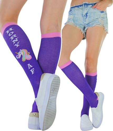 Image of ToBeInStyle Women's Acrylic Knee High Print Socks