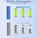 Solarbatterie AA 600mAh 3,2V Wiederaufladbare Batterie für Solarleuchten,Taschenlampen,4 Stück,PKCELL