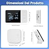 Termostato wifi, Intelligente Cronotermostato Wireless con Ricevitore per Caldaia 3A, Programmabile Settimanale, termostato da parete compatibile con Alexa e Google Assistant, a Batteria