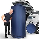 Portable Changing Tent for SUV, Pop Up Privacy Shower Tent with Suction Cups & Ground Stakes, Foldable Outdoor Dressing Room for Camping Beach Toilet Shower, Instant Setup with Carry Bag