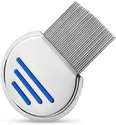 INSIME Steel Lice & nits removal comb for women hair | Anti lice treatment Nit comb for lice eggs removal lice comb for Kids, Women & Men | Head lice comb eggs remover | Lies hair comb Nits & Lice remover products (Pack of 1)