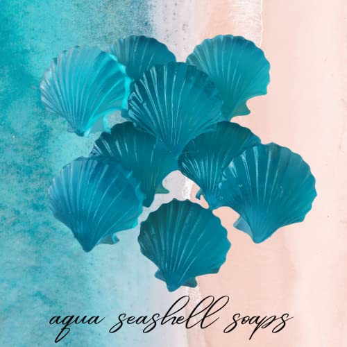 Abb Inc Aqua Seashell Soaps For Nautical Or Beach Theme Bridal Shower, Wedding Or Baby Guest Bath, Dancing Waters Scented Glycerin Soap - Pack Of 20 #TOP1