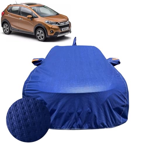 Image of Car Cover for Honda WRV (2017-2023) | 100% Waterproof Cover with Antenna & Reflective Mirror Pockets | Dustproof, Scratchproof, Heatproof Honda WRV Car Cover |Soft Cotton Lining| Blue