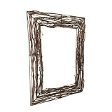 Cabilock Christmas Decorations Rectangular Grapevine Wreath Rattan Wreath Hoop Ring Frame Vine Branc