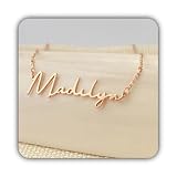 Personalised Sterling Silver Name Necklace Custom Nameplate Jewellery
