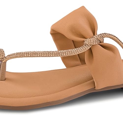 Image of Centrino Women's Slide Sandals | Stylish Slip-On for Ladies | T-Strap Cushioned Footbed for Comfort | Elegant & Trendy Braided Strap Flip Flops | Lightweight Casual Summer Slides (9311)