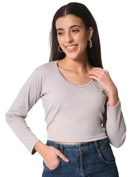 BELAKIZLite Women's Stretchable Round Neck Tie-Up Crop Top | The Essential Crop Collection