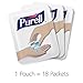 Purell SINGLES Advanced Hand Sanitizer Gel, Fragrance-Free, 18 Count Single-Use Travel-Size Packets (Pack of 4)