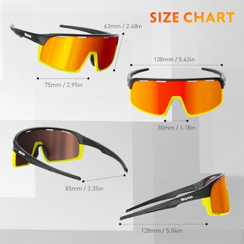 SCVCN Cycling Glasses Men Women Mountain Bike Sunglasses Polarized Sports MTB Triathlon Bicycle Running Golf — view 4