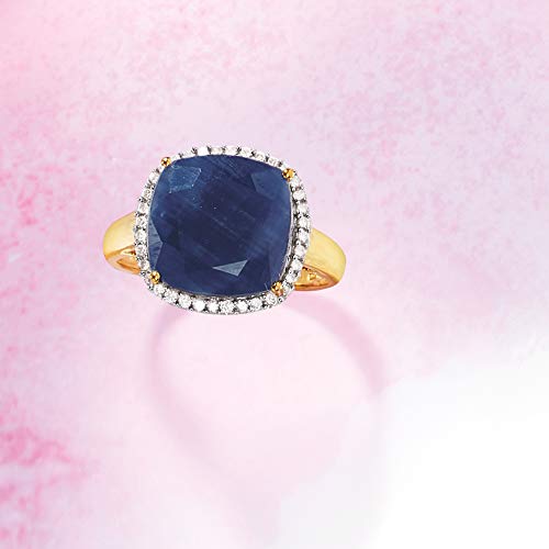 Ross-Simons 7.10 Carat Sapphire And .16 Ct. T.w. Diamond Ring In 14Kt Yellow Gold. Size 6 #TOP25