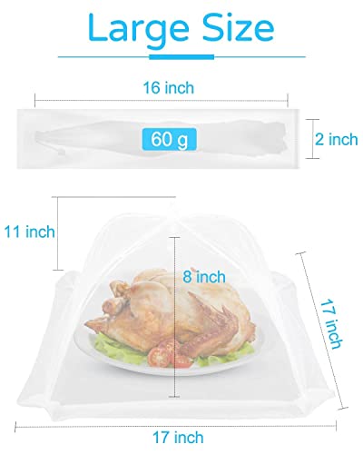 Comforer 4 Pack Food Cover Mesh Food Tent, 2 * 17 Inches And 2 * 14 Inches, Pop-Up Umbrella Screen Tents, Collapsible And Reusable Patio Net For Bbq, Picnics, Parties, Camping, Outdoor #TOP5