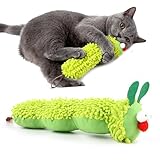 Stimulation ludique multi-niveaux : La forme allongée de la chenille de ce jouet à l'herbe à jouet chaton permet de la saisir, de la secouer et de la frapper comme un lapin. Sa queue remuante, garnie de fruits secs et de papier froissé, imite la proie et stimule l'instinct de chasse. Jouet chat interactif idéal pour soulager l'ennui, le stress et la solitude.