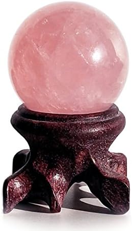 Polar Jade Rose Quartz Crystal Spheres, Rare Protective Stone Balls for Decoration, Healing, Meditation, Feng Shui, Hand-made (30mm)