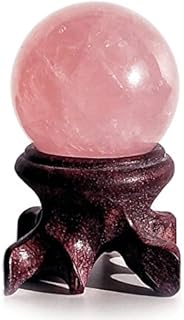 Polar Jade Rose Quartz Crystal Spheres, Rare Protective Stone Balls for Decoration, Healing, Meditation, Feng Shui, Hand-made (30mm)