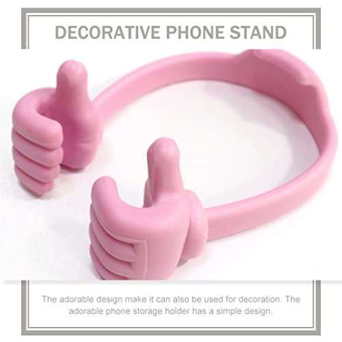 Ipetboom 2Pcs Thumbs Up Lazy Phone Stand, Cellphone Stand Cellphone Holder Phone Holder For Hand Flexible Desktop Phone Holder Kickstand For Phone, Blue And Pink #TOP3