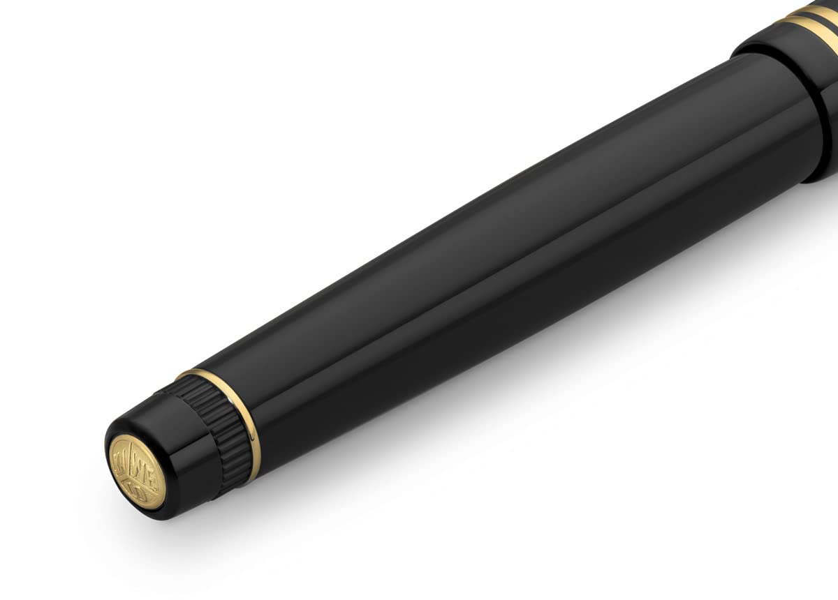 Kaweco DIA2 Rollerball Gold I Gel- / Kugelschreiber aus hochwertigem Acryl mit Keramikkugel I Edler Kuli I 32 g Tintenroller mit 0.7 mm Mine I Nostalgischer Gelroller 16 cm