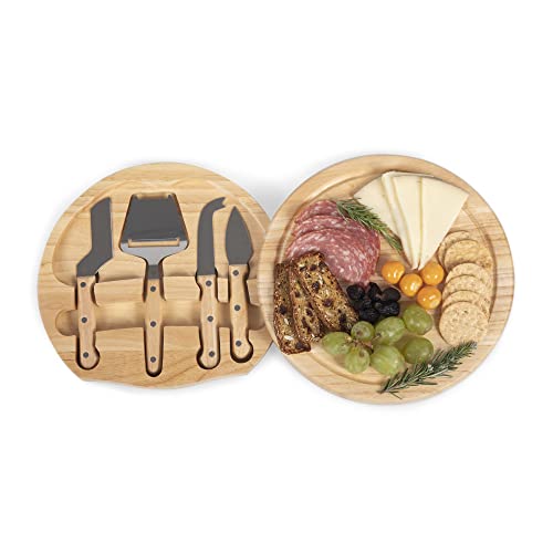 Picnic Time Ncaa Lsu Tigers Circo Cheese Board And Knife Set - Charcuterie Board Set - Wood Cutting Board #TOP6