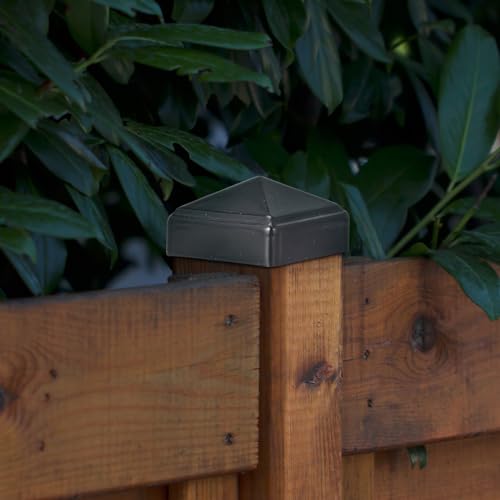 Pelopy 8 Pcs Aluminum Pyramid Post Caps for Wooden or Metal Fence Posts, Weatherproof Decorative Pyramid Covers for Decks, Mailboxes, and Corridors (2 * 2inch,Black) by Pelopy - Image 5