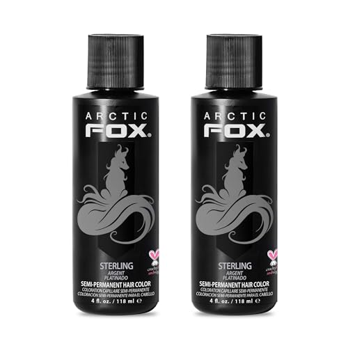 Image of ARCTIC FOX Semi-Permanent Dye Sterling - Vegan Ammonia-Free - 2x4 fl oz