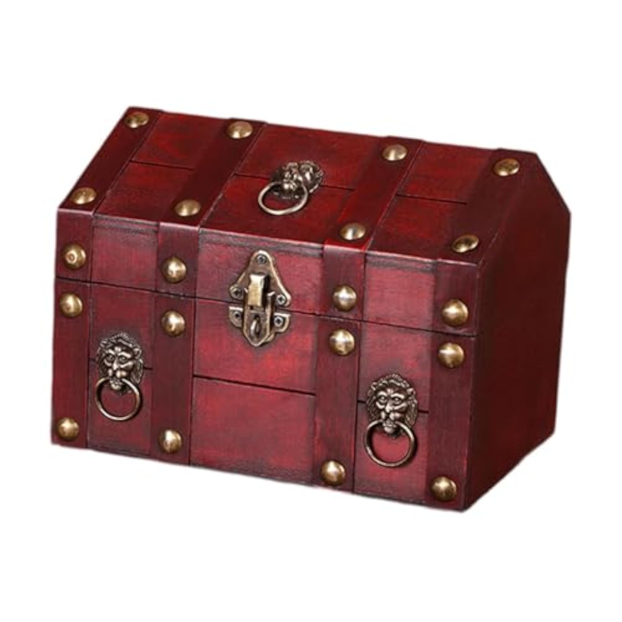 Vintage Design Solid Wood Pirate Treasure Chest Storage Box