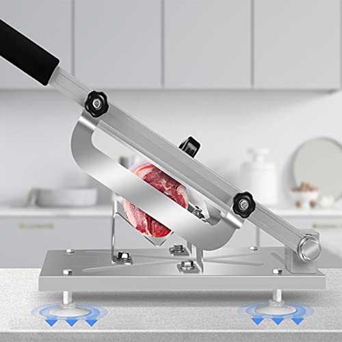 GTHTUHFD Premium Meat Slicer for Domestic and Commercial Use - Manual Frozen Meat Slicing Machine with Innovative Spring Feeding Design for Hard Foods - Image 4