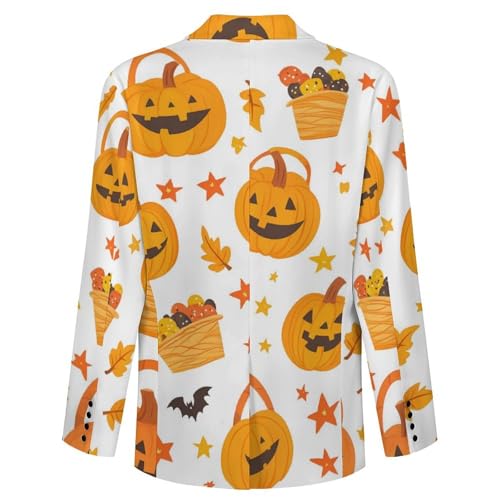 Cartoon Pumpkin Candy Halloween Classic Suits Blazer for Men Business Tuxedo Jacket Sport Coat Two Buttons4