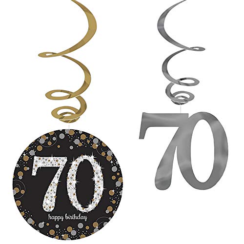 Preisvergleich Produktbild Amscan International 9901715 Gold-Partygirlande 70