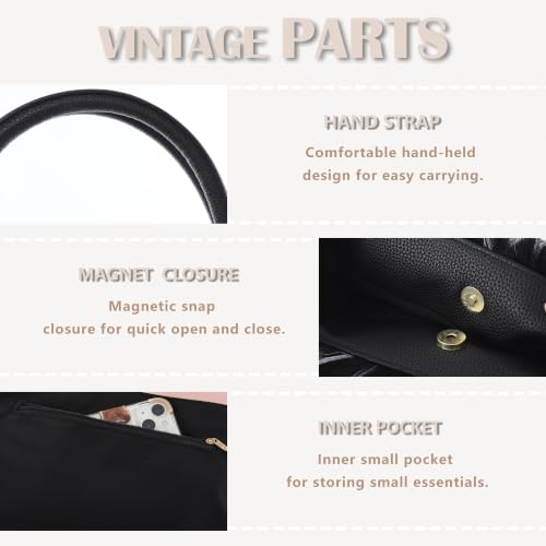 Image of Women's Fuzzy Tote Bag Curly Handbag Furry Shoulder Bag Large Plush Top Handle Purses Winter