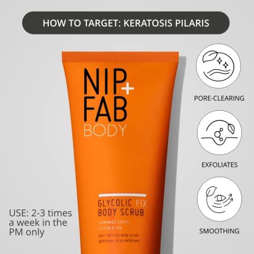 Nip+Fab Glycolic Fix Body Scrub, 6.70 Fl Oz, With Glycolic Acid, Salicylic Acid, Shea Butter, Exfoliating And Moisturizing The Skin | Vegan, Cruelty Free, Sulphate Free #TOP3