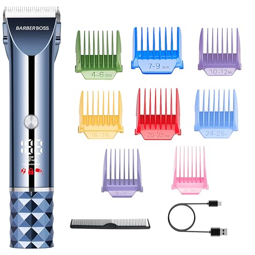 BarberBoss Haarschneidemaschine Herren, Schnurloser Bartpfleger für...