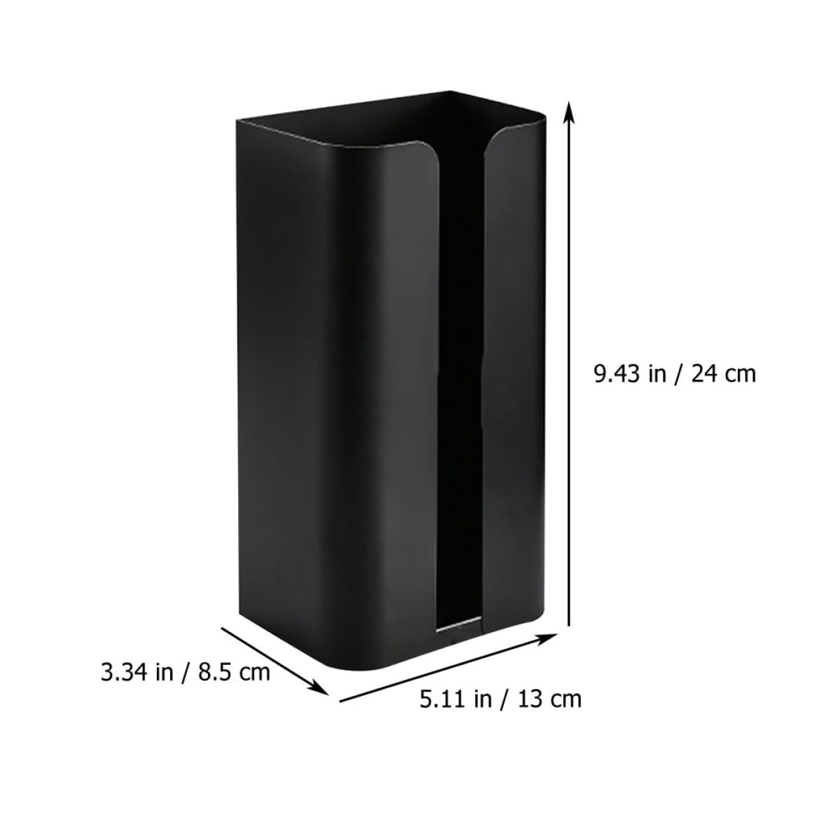 Magnetische Edelstahl Aufbewahrungsbox für Taschentücher aus Reinigen mit Glatter Oberfläche Leicht zu Schwarzes Design Küche Bad oder Wohnzimmer