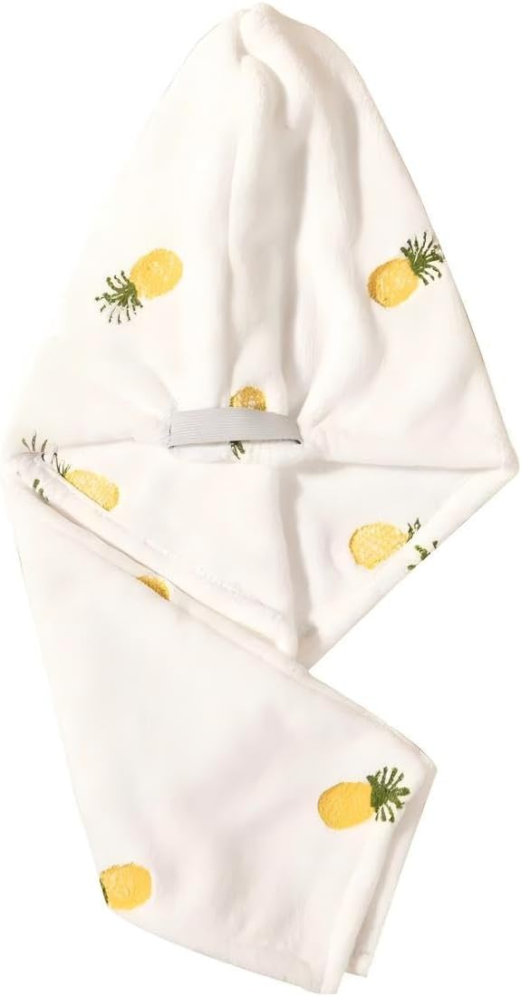 Premium Microfiber Hair Towel Wrap for Women with Pineapple Pattern, Fits Curly & Straight Hair, Prevents Tangles, Tames Frizz & Reduces Split Ends.10"*27.5"(002)