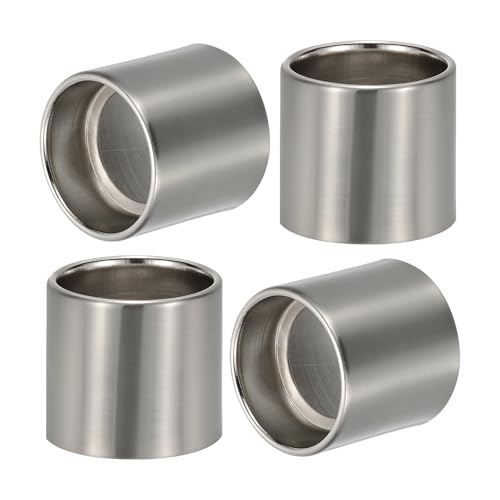 PATIKIL Light Socket Shade Ring, 4pcs E26 E27 Medium Base Metal Sockets Lock Ceramic/Porcelain Sockets with Thread Diameter 1-1/2 Inches for Hanging Lamp Holder, Nickel 50mm / 1.97