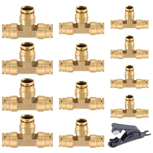 CheeMuii DOT air line fittings kit 13 pcs 1/4-1/2 in tee unions