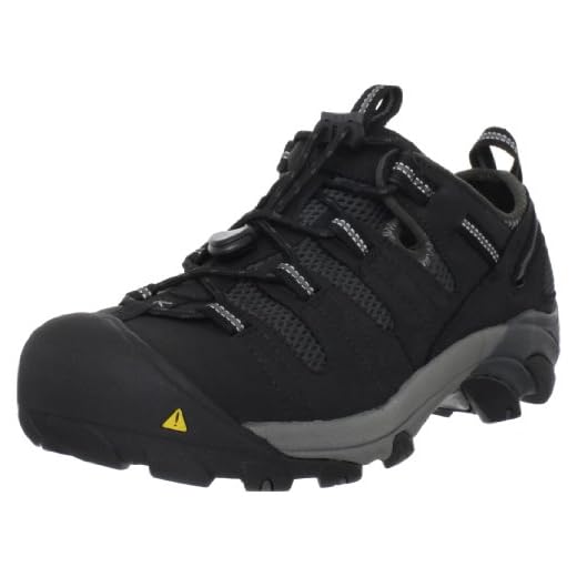 KEEN Utility Men's Atlanta Cool Low Steel Toe Work Shoe, Black/Dark Shadow, 11 Medium US