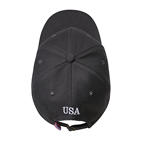 American Flag Hat Men Women Adjustable Usa Baseball Cap Low Profile Plain Dad Hat Outdoor Ball Cap Dark Gray #TOP2