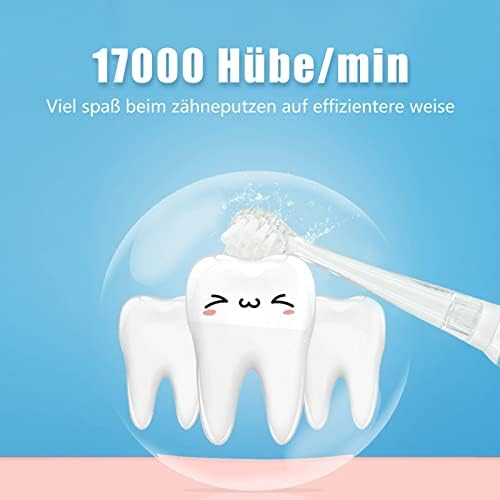 SEAGO Baby Toothbrush Age 0-2-3 Years Old Electric Toddler Kids Battery Powered Sonic Tooth Brush with Timer LED Light and 4 Soft Brush Heads for 6 Months and Up SG513 (Baby Blue) — 사진 5