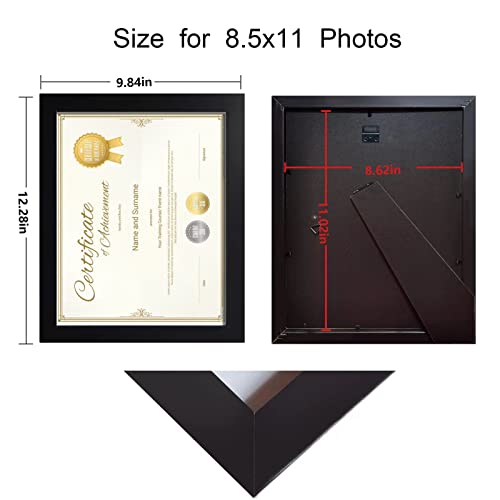 Seseat 8.5 X 11 Black Certificate Picture Frames, Diploma Document Frame For Wall And Tabletop, 1 Pack #TOP4