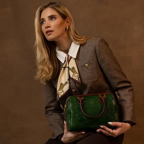 Bolso de cuero para mujer tipo tote con asa superior miniatura 3