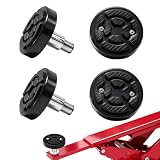 Draviple 4 Pack 35mm Shaft Diameter Car Lift Round Tray Rubber Pads, Durable Rubber...