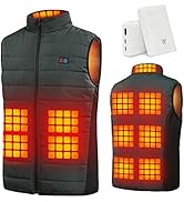 [LABEWVI] 電熱ベスト ヒーターベスト 発熱面積アップ 3段階温度調節 モバイルバッテリー付き USB給電式 洗濯可 超軽量 電熱ウェア 防寒対策 ヒーター内蔵 バイク ゴルフ 釣り ア...