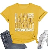 Black History Shirt Women I Am Black History African American Month T-Shirt Juneteenth Tee Tops