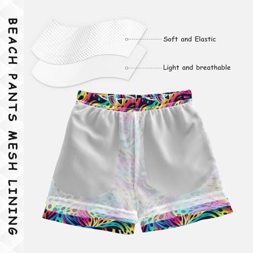 Rainbow Leopard Boys Swim Trunks Toddler Shorts Swimwear Boardshorts4