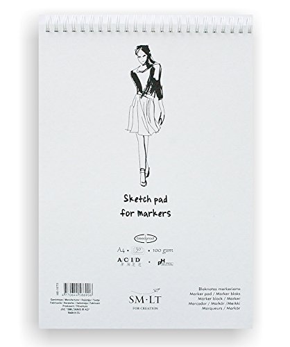 SM.LT MB de 50ts Bloc de dibujo (A4, 100u00a0gsm, color blanco