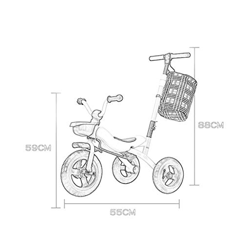 GYF Kinder Trike Kinder Dreirad Dreirad Kinder Multifunktions Dreirad mit einem Knopf Falten 2-6 Jahre alt Baby Outdoor… – Bild 6