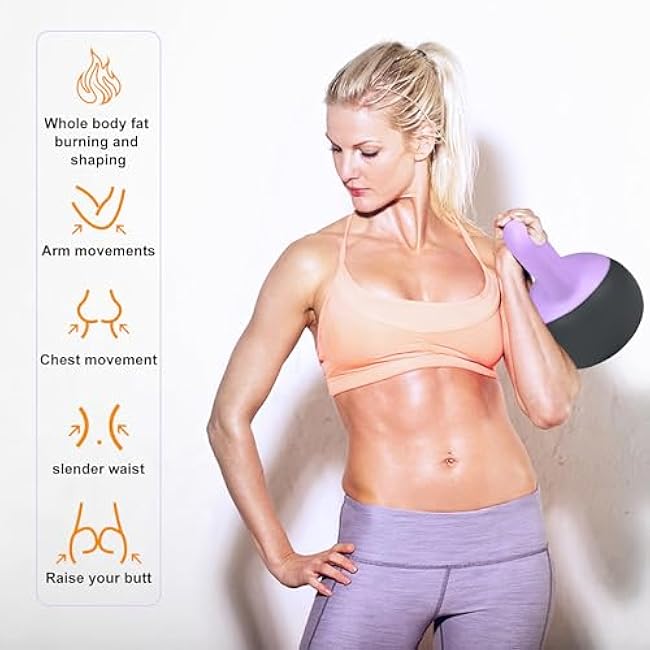 Soft Kettlebell 5lbs Shook Resistance base. Anti Slip hand Kettlebell weights for Women and Men -Home workout Kettlebells dumbbells for strength and safety.