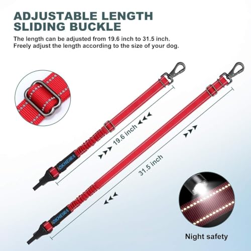 IOKHEIRA Hunde Sicherheitsgurt für Auto (Rot)